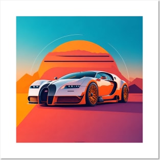 Super car sticker Posters and Art